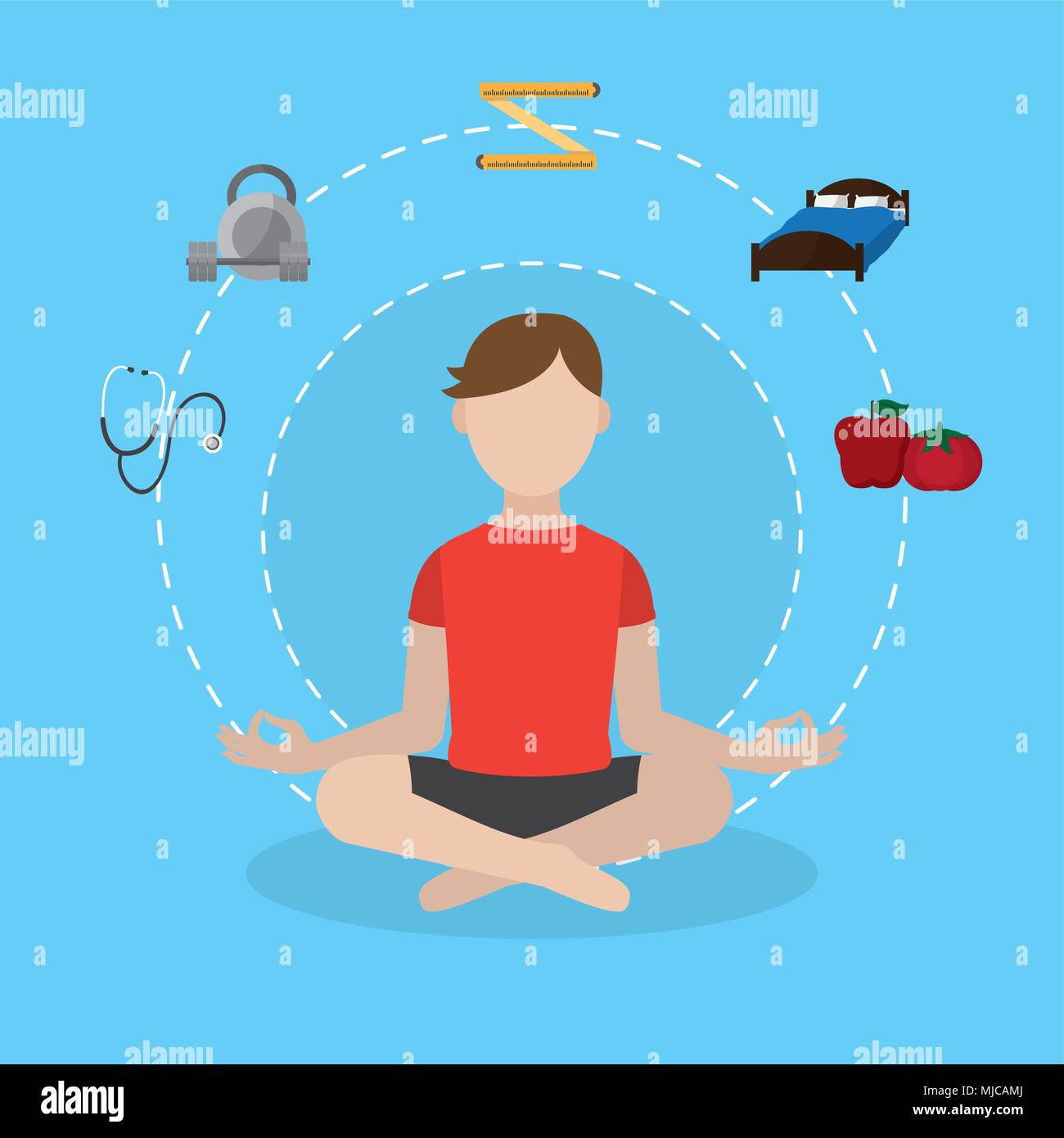 Healthy habits woman Stock Vector Image & Art - Alamy