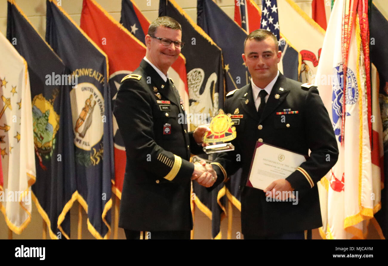 Brig. Gen. Jeffrey W. Drushal (left), chief of transportation and
