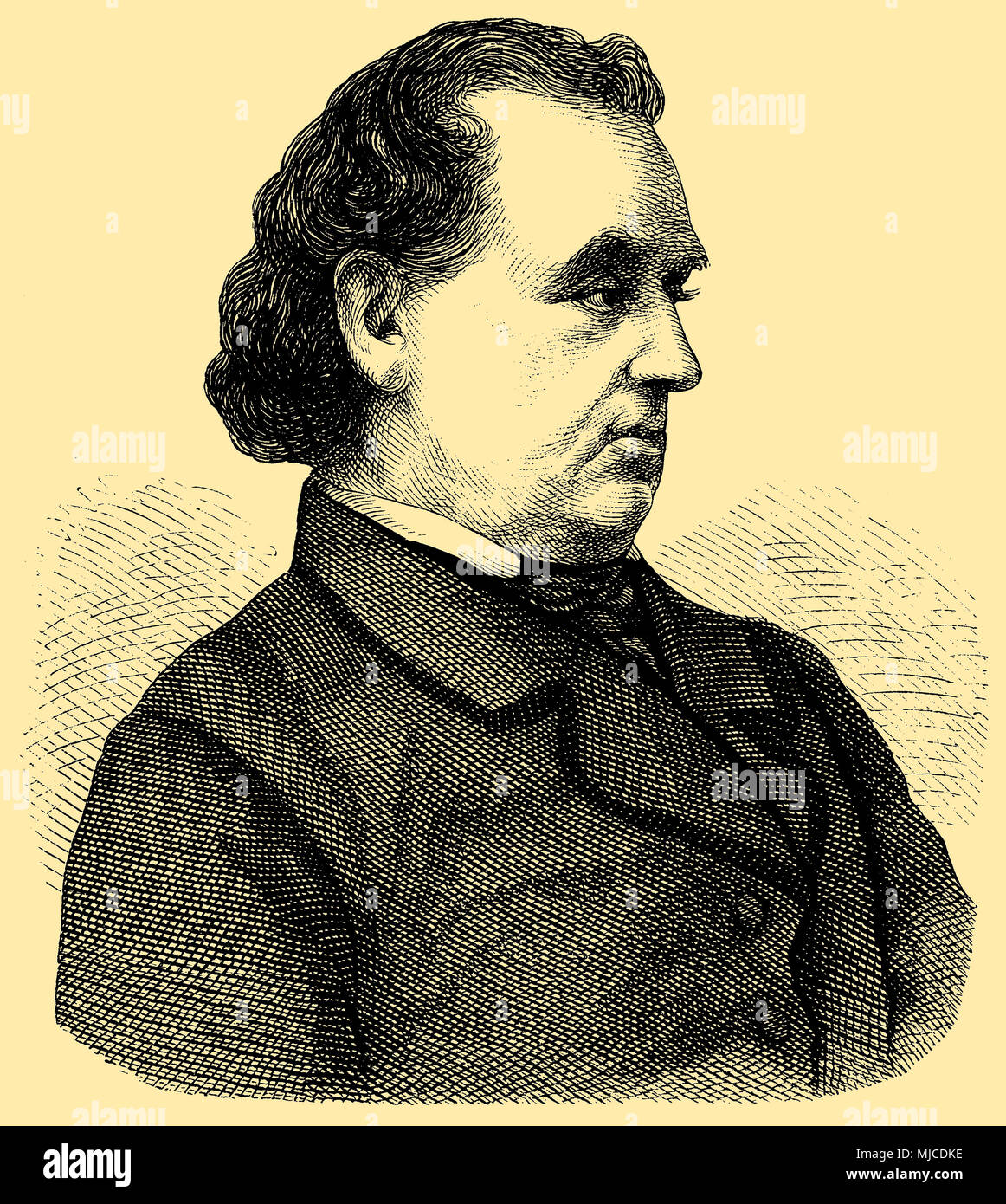Eduard Moerike (born September 8, 1804, died June 4, 1875), Stock Photo