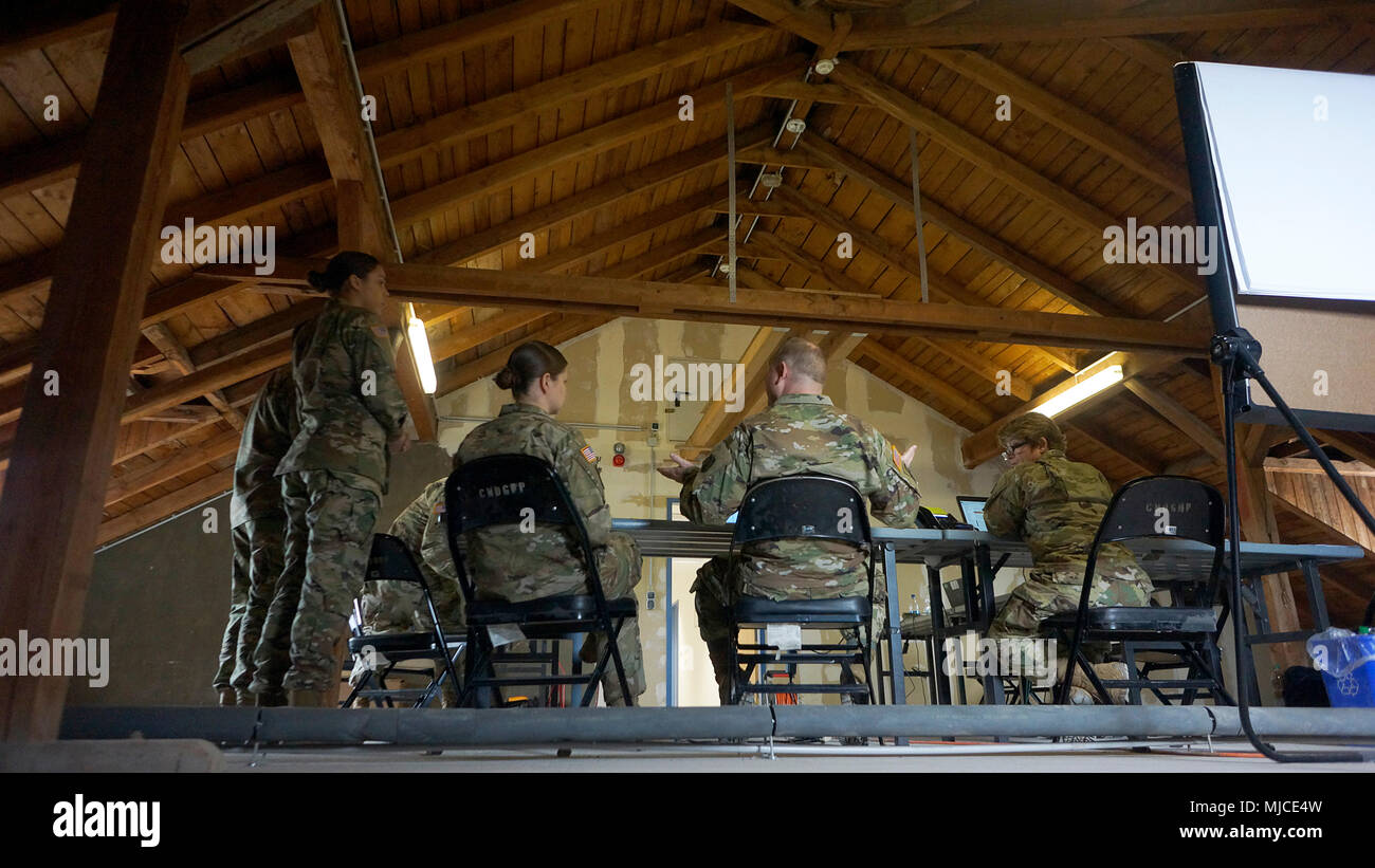 Medical Support Unit Europe Soldiers discuss future plans in their
