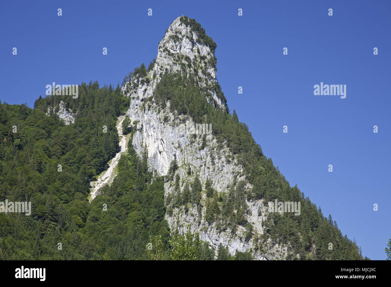 The Kofel, Oberammergau, Upper Bavaria, Bavaria, Germany Stock Photo