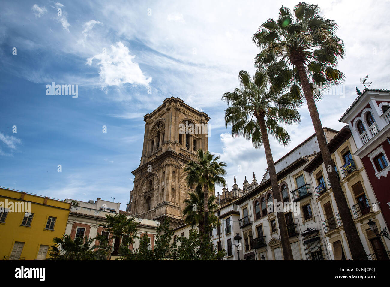 Europe, Spain, Andalusia, Granada, Old Town, King's Chapel, tower of the Capilla Real, Stock Photo