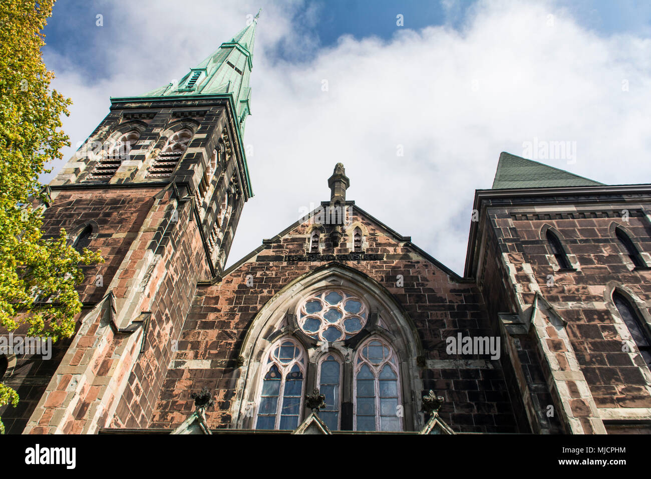 Churches of Saint Andrew and Saint David at Saint John in Canada Stock Photo