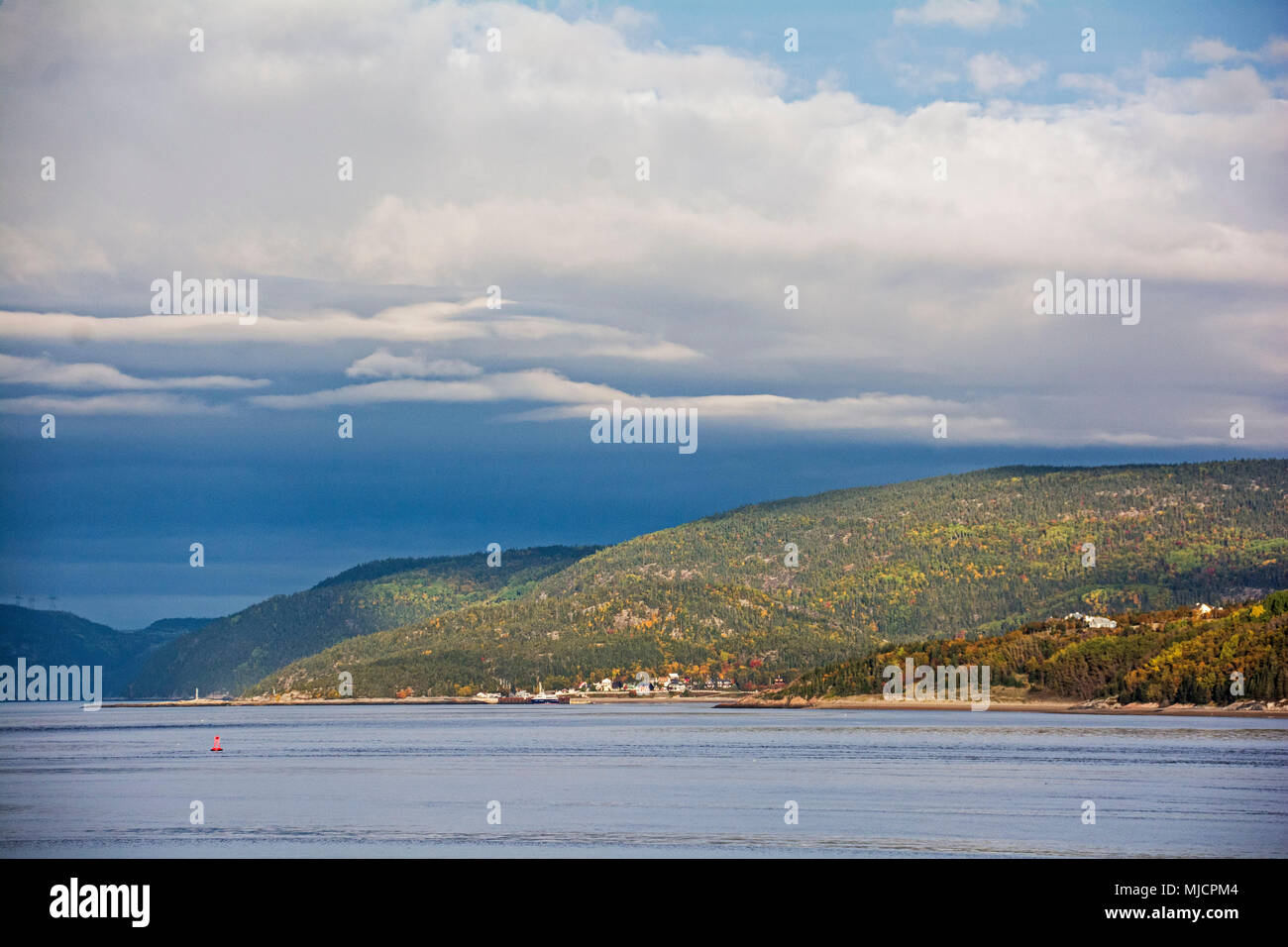 Gateway to Saguenay Fjord from Saint Lawrence River, Canada Stock Photo
