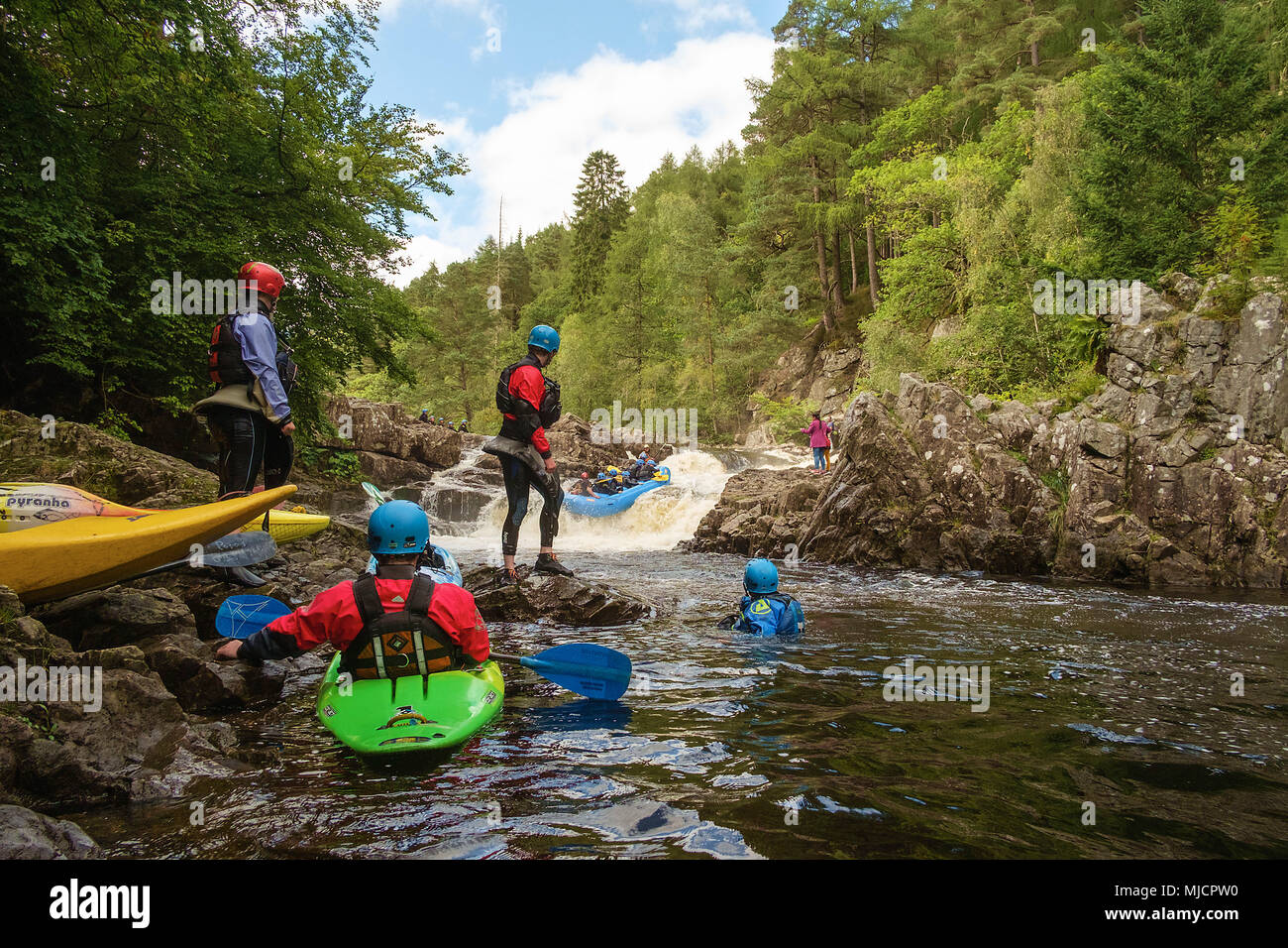 With the kayak on the loch dunmore hires stock photography and images
