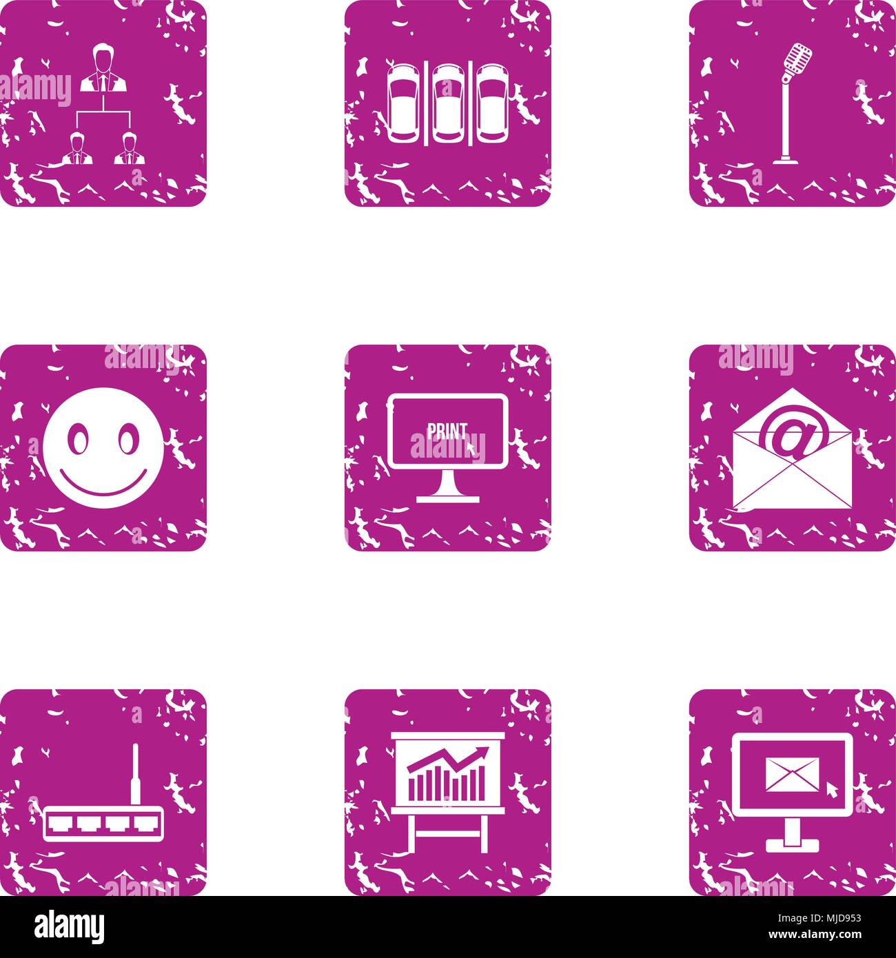 Business model icons set, grunge style Stock Vector Image & Art - Alamy