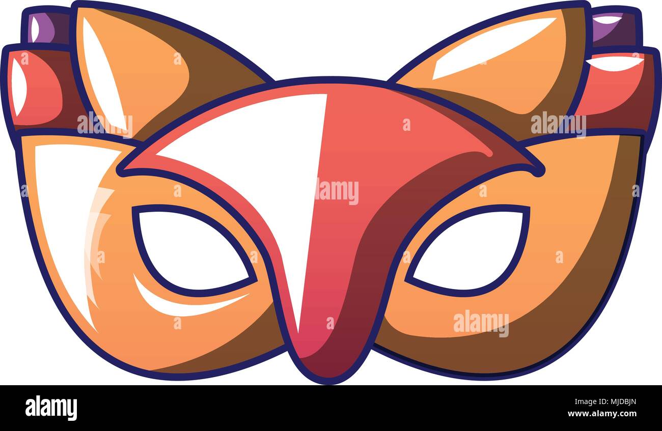 Fox carnival mask icon, cartoon style Stock Vector Image & Art - Alamy