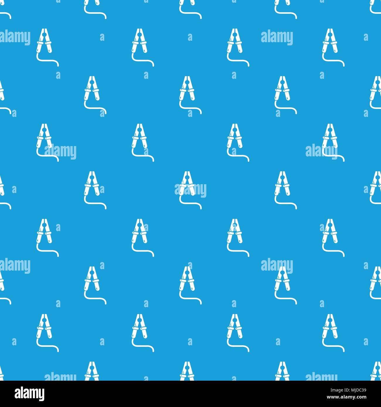 Jumper cable pattern vector seamless blue Stock Vector