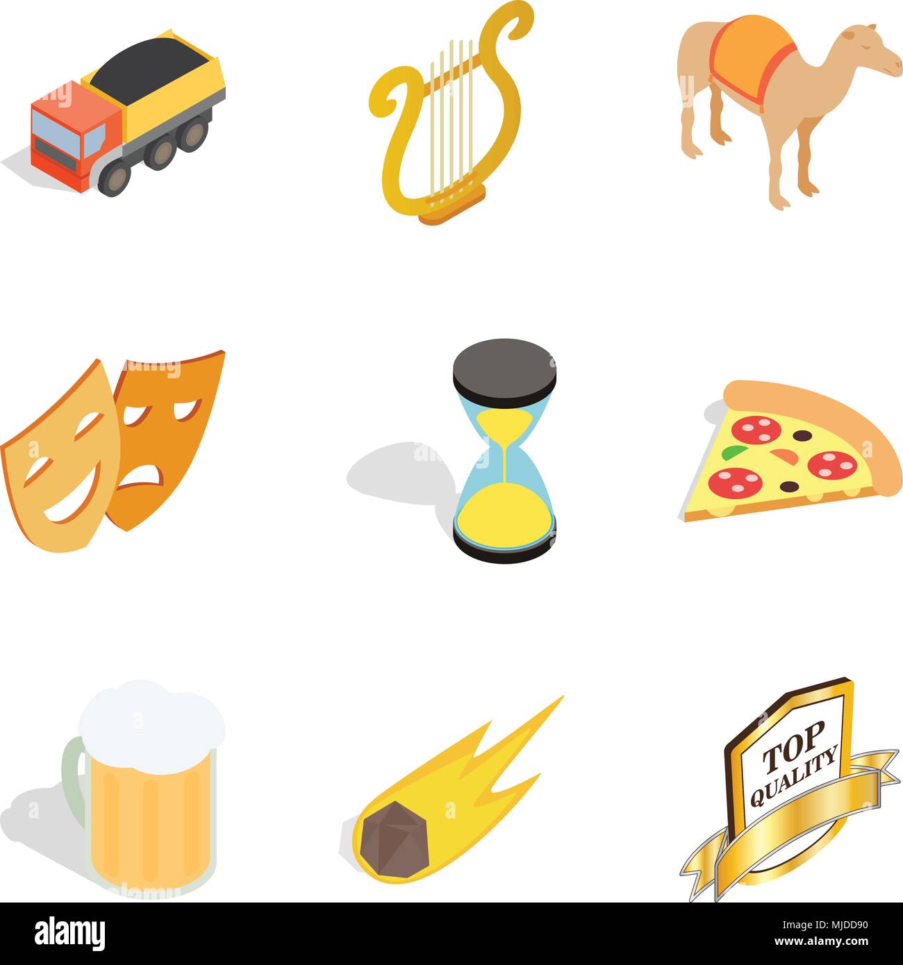 Good location icons set, isometric style Stock Vector