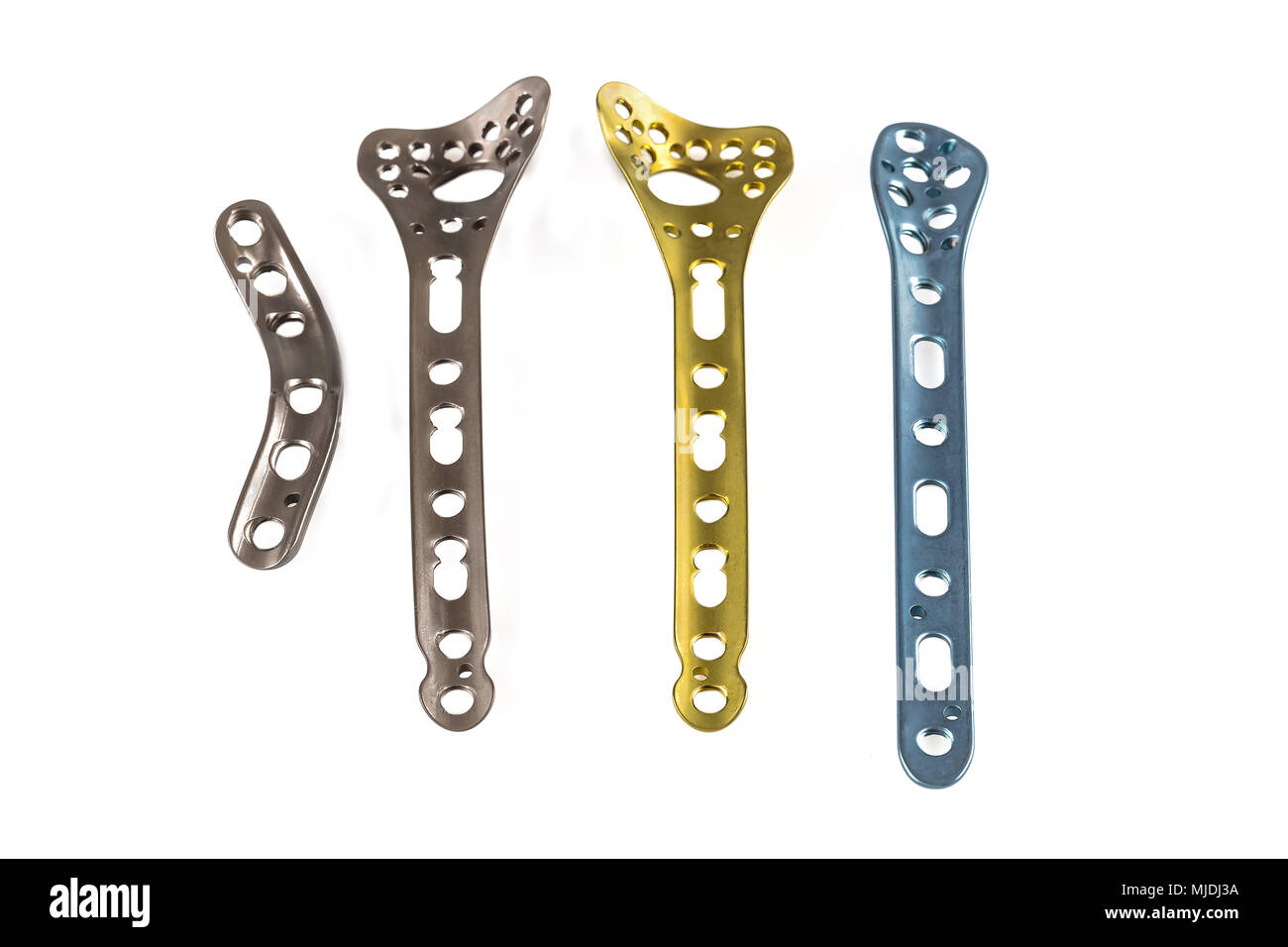 Orthopedic surgical plate and screw implant Stock Photo Alamy