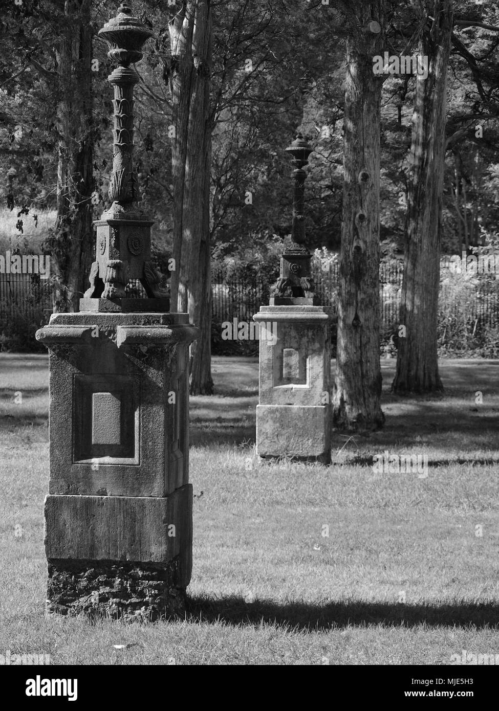 Black and white landscapes, in New Jersey at the Ringwood State park in