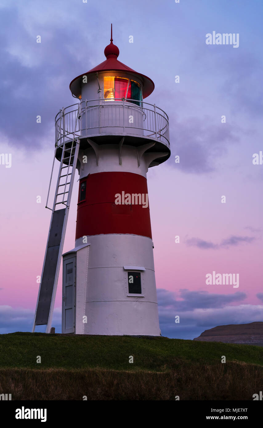 Lighthouse, Torshavn, Streymoy, Faroe Islands Stock Photo