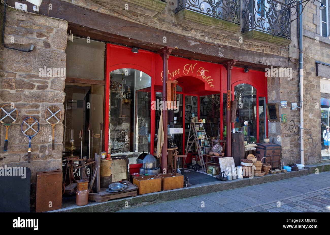 Shop in the old town of Dinan Stock Photo