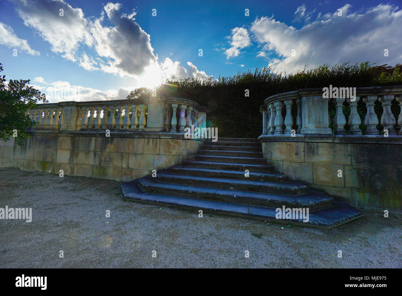 Germany, Hesse, Kassel, Orangerie, stairs, backlight Stock Photo - Alamy