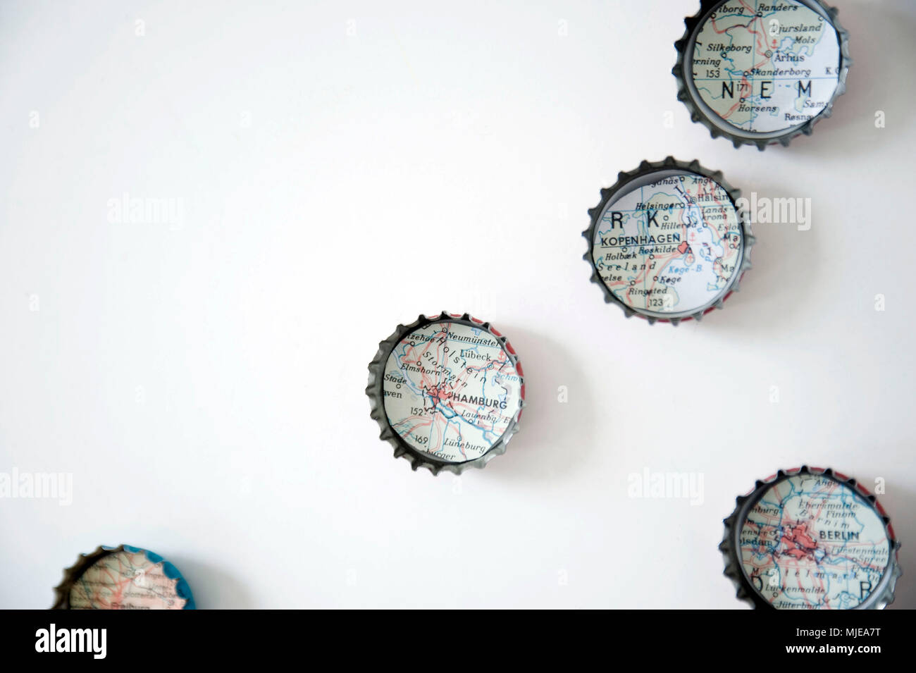 DIY, fridge made of bottle caps Stock Photo Alamy
