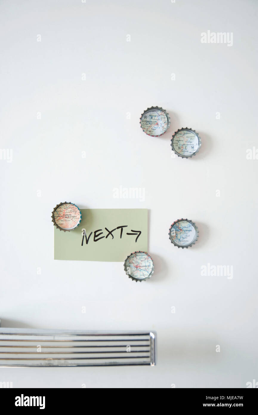 DIY, fridge made of bottle caps Stock Photo Alamy