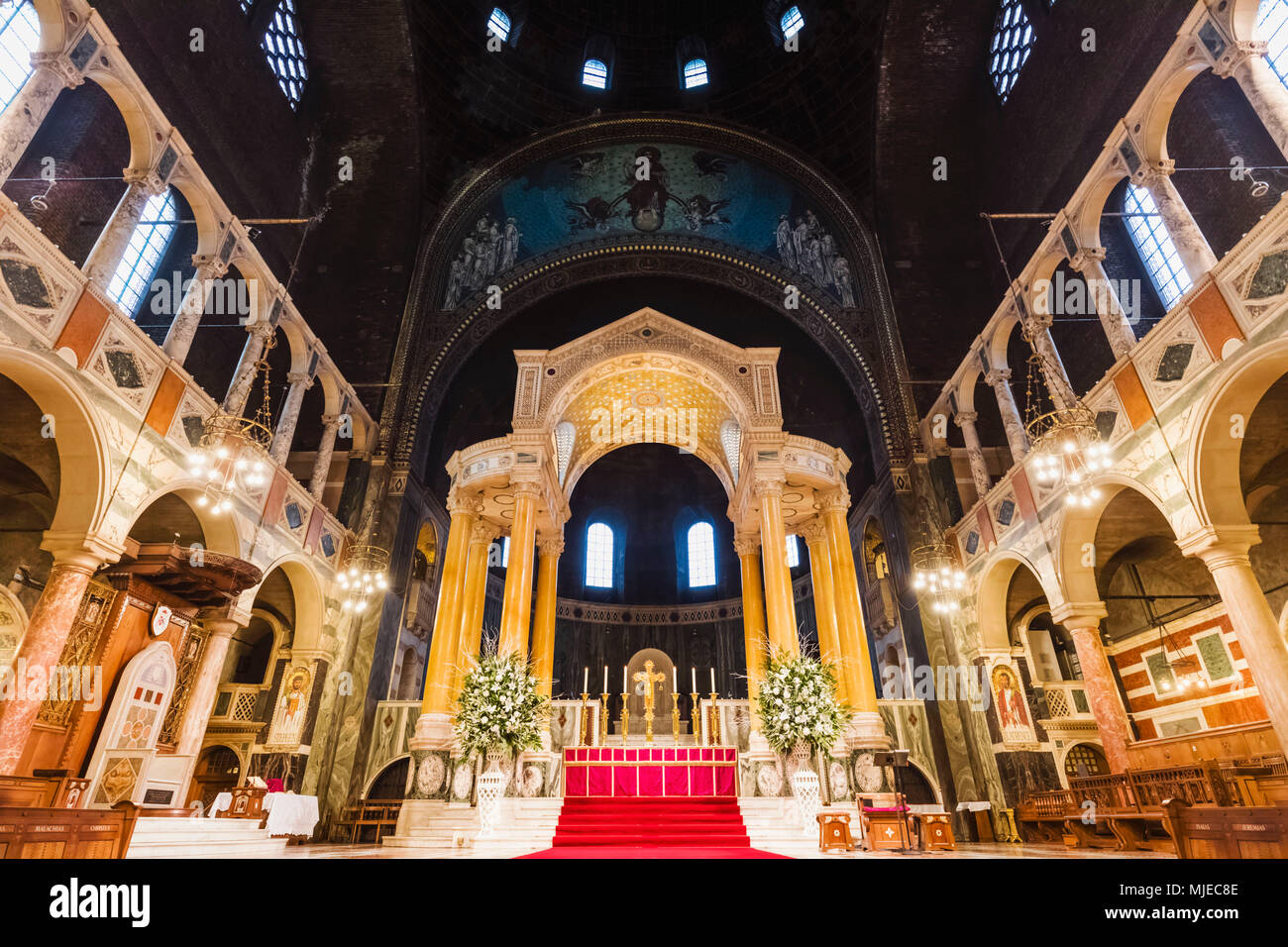 England, London, Victoria, Westminster Cathedral, The High Altar Stock Photo