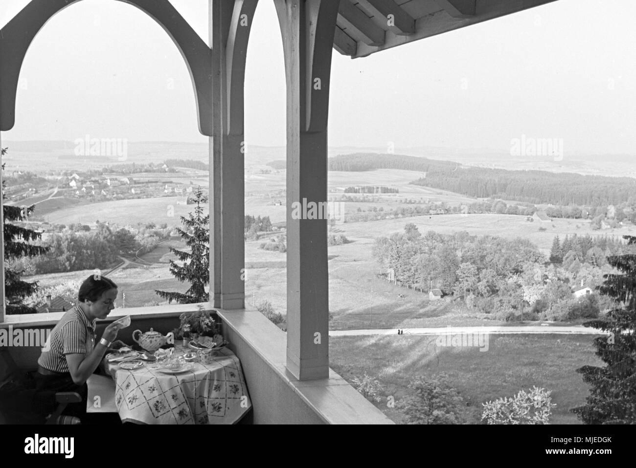 The hotel Waldlust in the Black Forest in Freudenstadt, Germany 1930s, Stock Photo