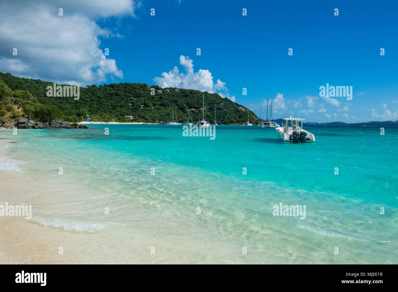 Famous White Bay, Jost Van Dyke, British Virgin Islands Stock Photo