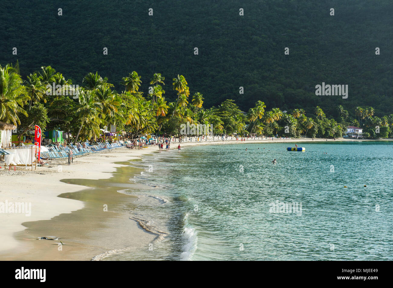 Pretty beach on Cane Garden Bay, Tortola, British Virgin Islands Stock Photo