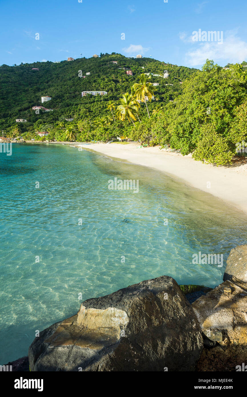 Pretty beach on Cane Garden Bay, Tortola, British Virgin Islands Stock Photo