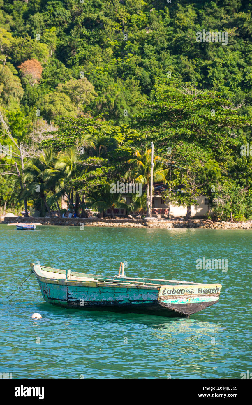 Little fishing boat, Labadie, Haiti, Caribbean Stock Photo