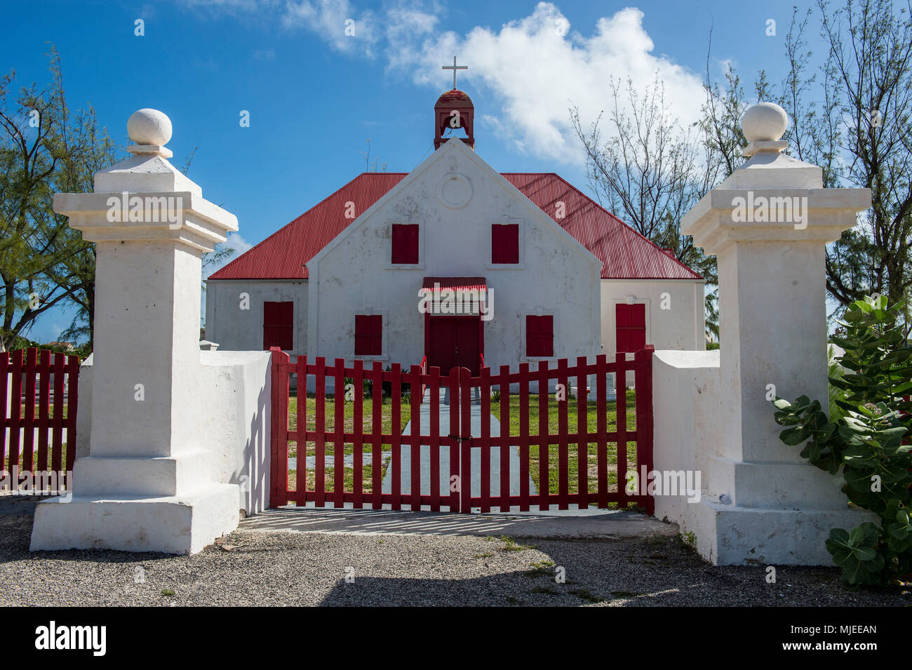 Church in Grand Turk, Turks and Caicos Stock Photo
