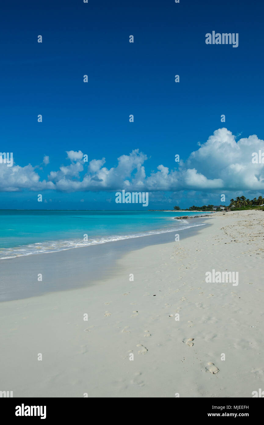World famous white sand on Grace bay beach, Providenciales, Turks and Caicos Stock Photo