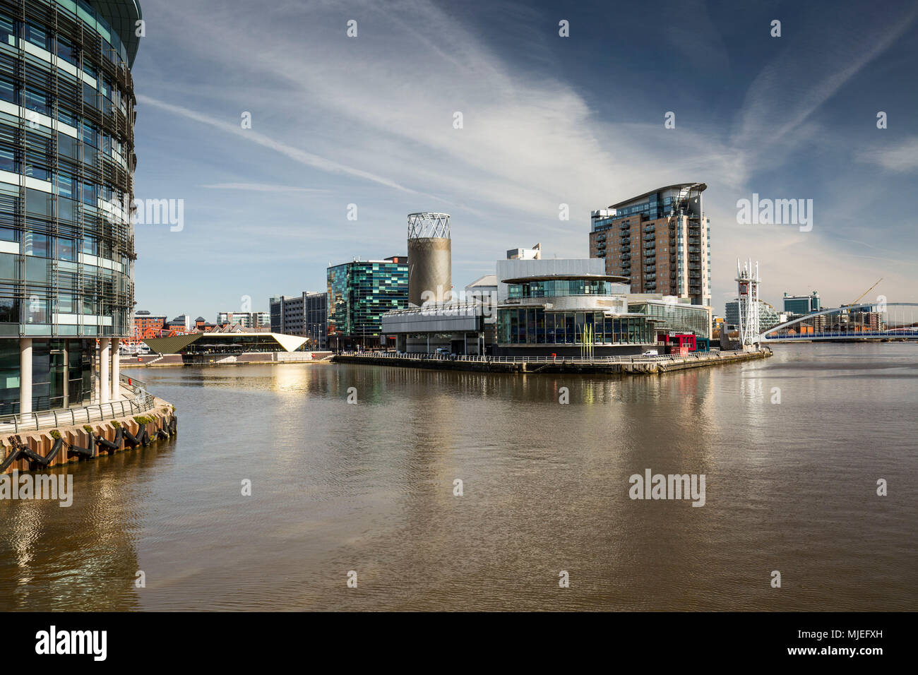 Europe, England, United Kingdom, Manchester - Media City Centre - The BBC Centre and Media City at Salford Quays Stock Photo