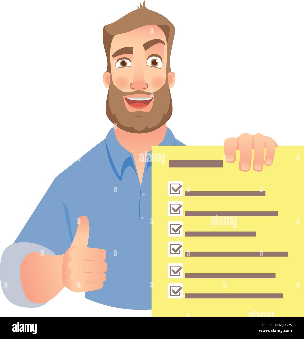 man holding checklist Stock Vector Image & Art Alamy