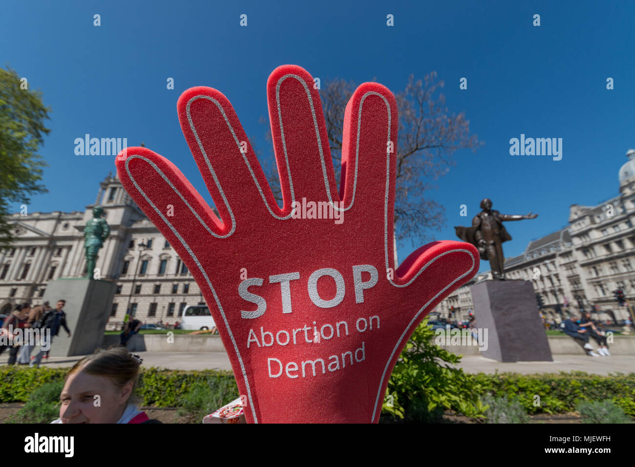 London, UK. 5th May, 2018. Hundreds of people joined March for Life today as counter protest against pro-abortion demo. The marches come just weeks ahead of a referendum in Ireland on the eighth amendment. Credit: Velar Grant/ZUMA Wire/Alamy Live News Stock Photo