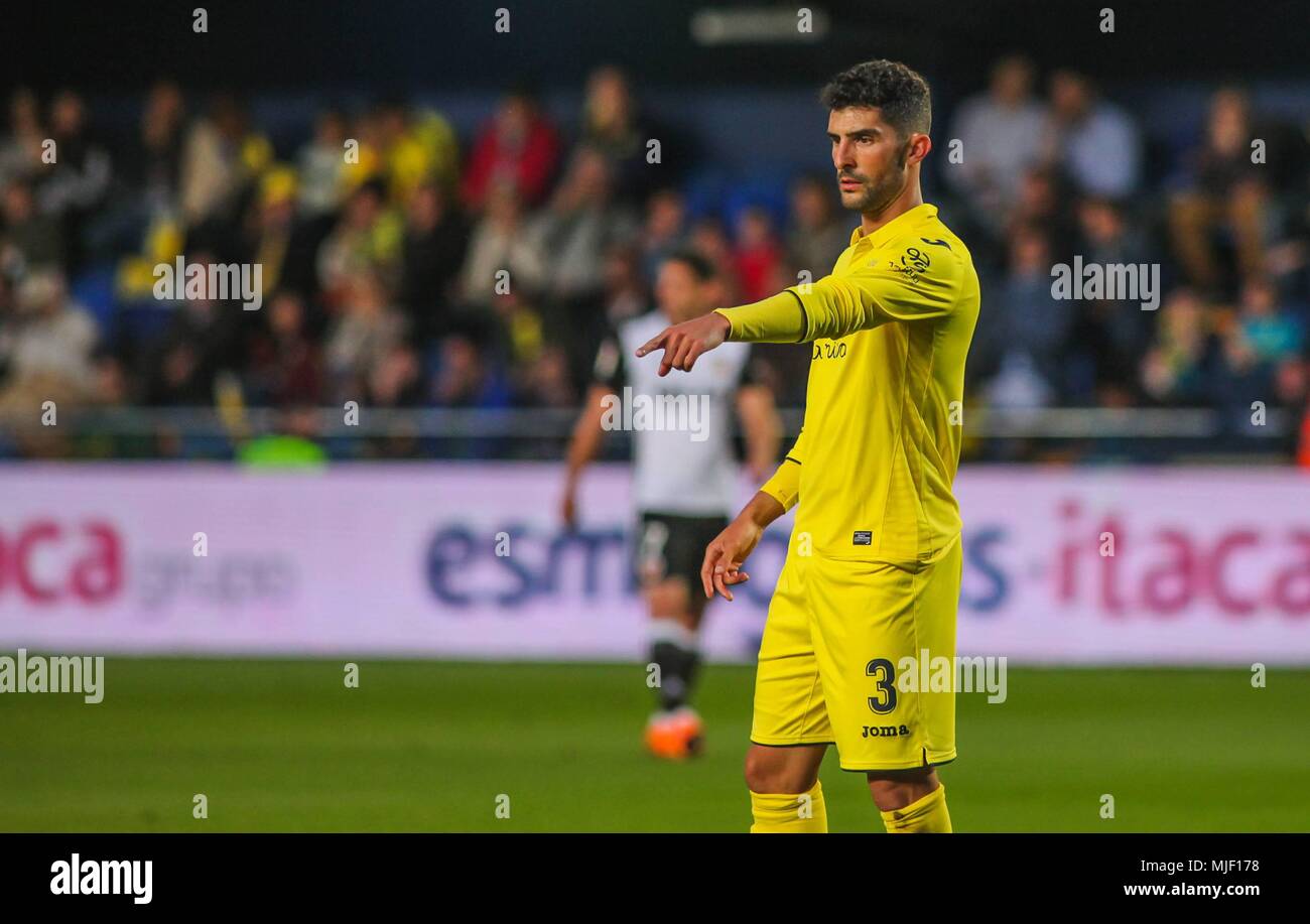 Alvaro Gonzalez during the match between Villarreal CF and Valencia CF at the Estadio de la Ceramica.  Cordon Press Stock Photo