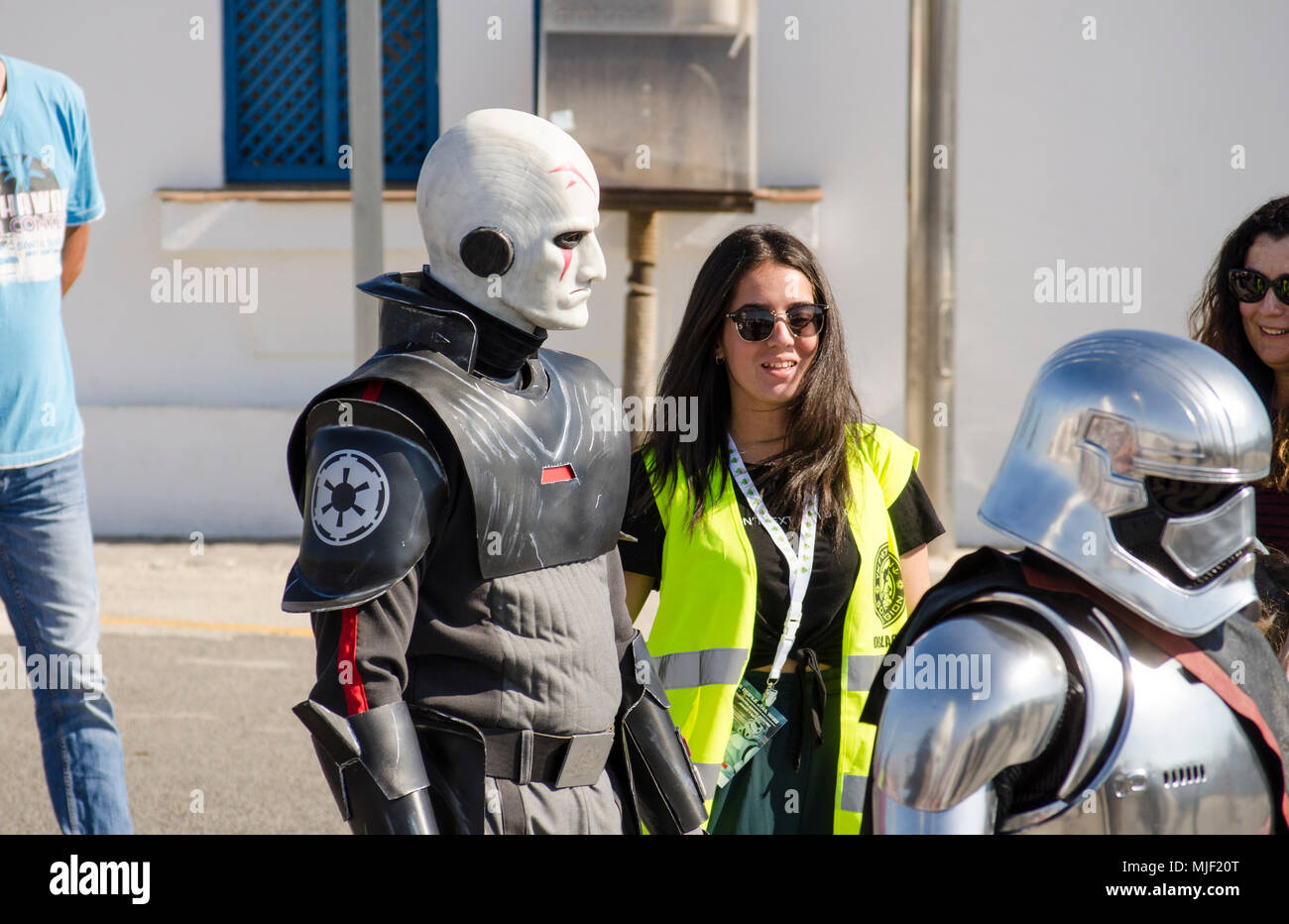 Malaga, Andalusia, Spain, 5th May 2018.  Parade of  501st Legion of Star Star Wars parade of Malaga. The legion is an international fan-based organisation wearing of screen-accurate replicas to raise funds for the charity FUNDACIÓN DE CANCER INFANTIL ANDRÉS OLIVARES  benefitting children fighting cancer.  © Perry van Munster/ Alamy Live News Stock Photo