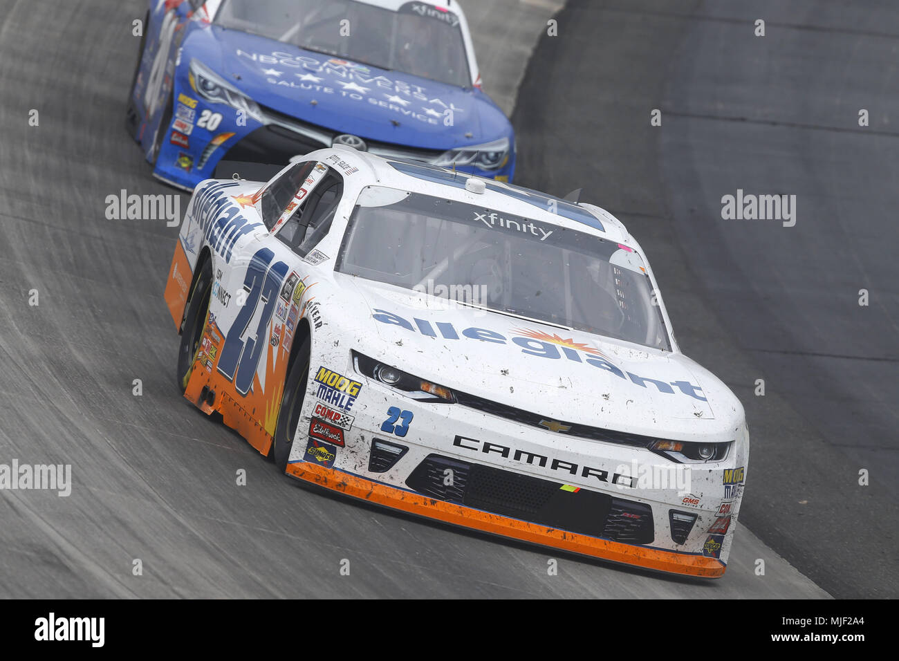 Dover, Delaware, USA. 5th May, 2018. Johnny Sauter (23) brings his car through the turns during the OneMain Financial 200 at Dover International Speedway in Dover, Delaware. Credit: Chris Owens Asp Inc/ASP/ZUMA Wire/Alamy Live News Stock Photo