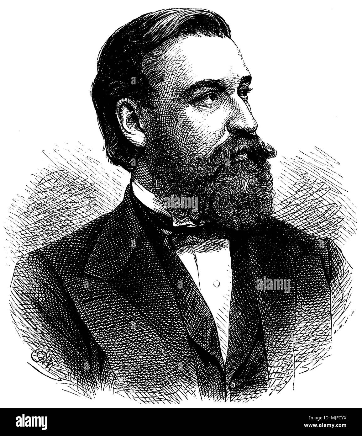 Heinrich von Treitschke (born September 15, 1834), Stock Photo