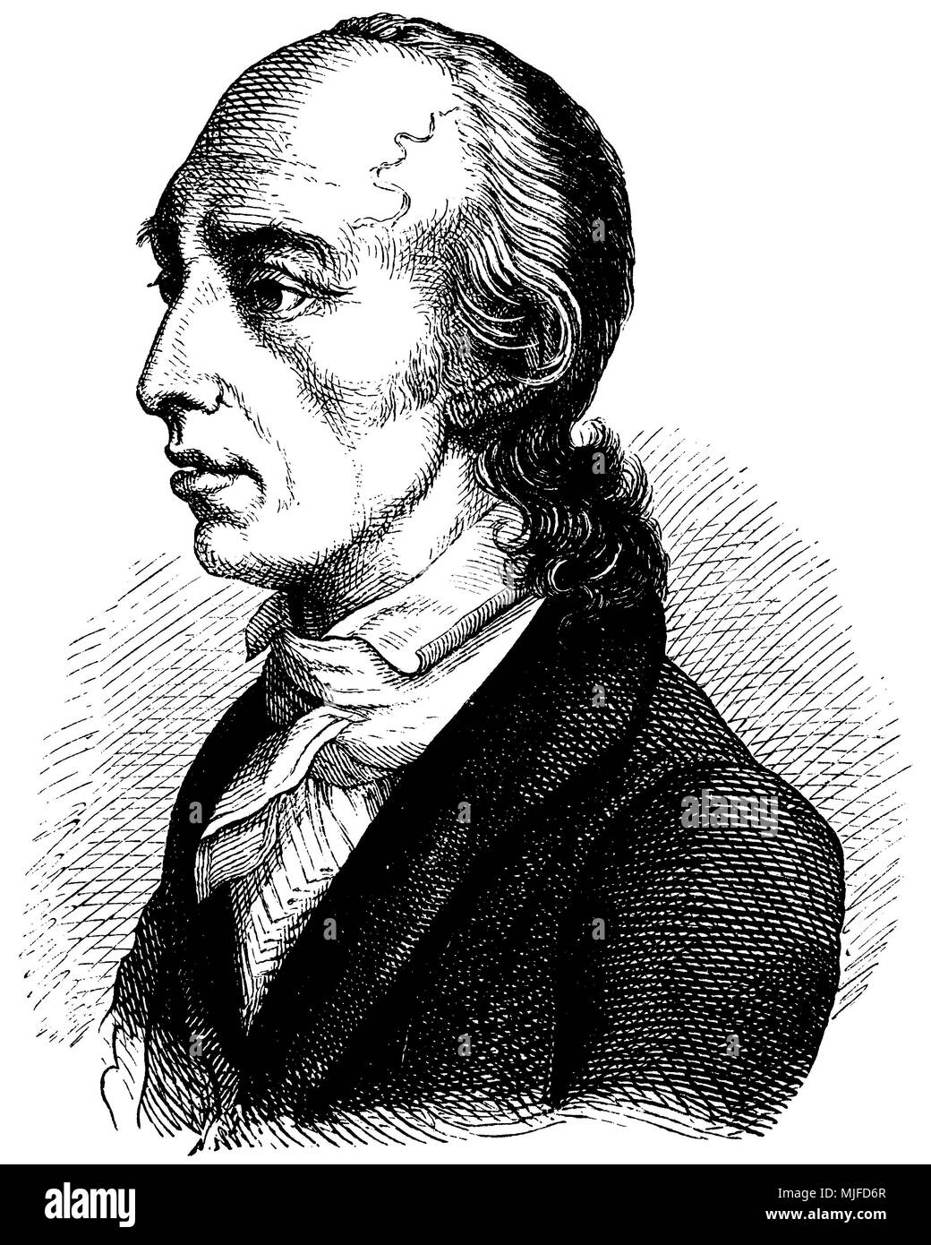 Johann Heinrich Voss (born February 20, 1751 , died March 29, 1826 ), Stock Photo