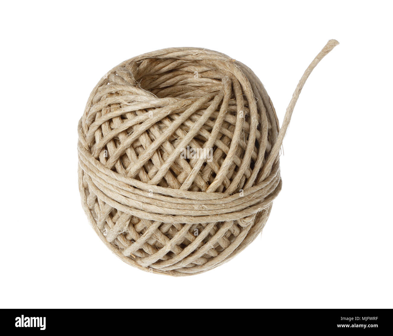 One string roll wind isolated on white background. Stock Photo