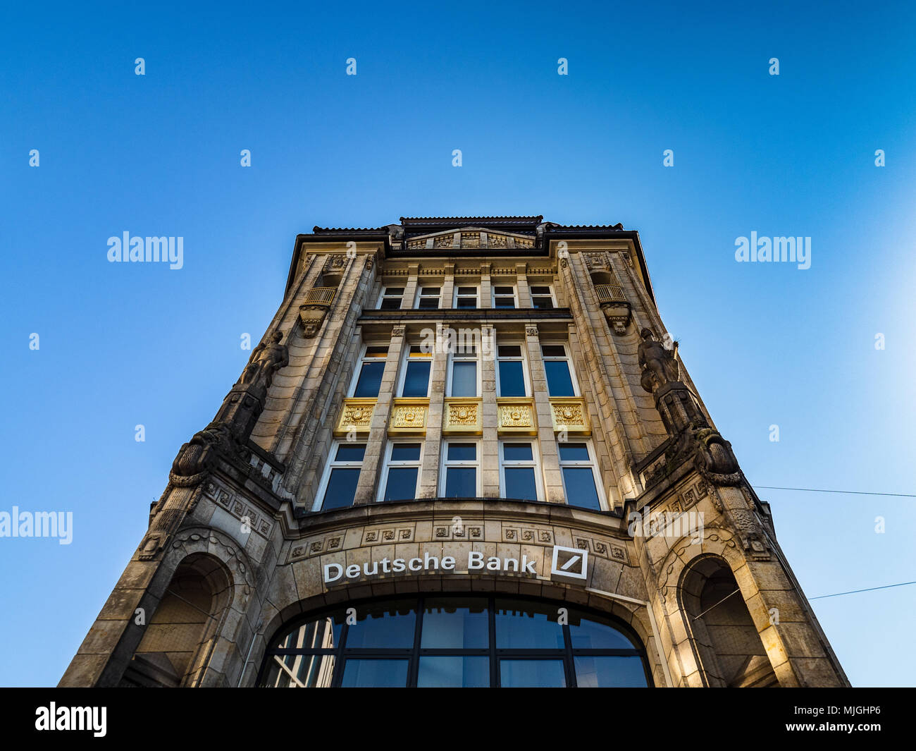 Deutsche Bank Office in Hamburg Germany Stock Photo