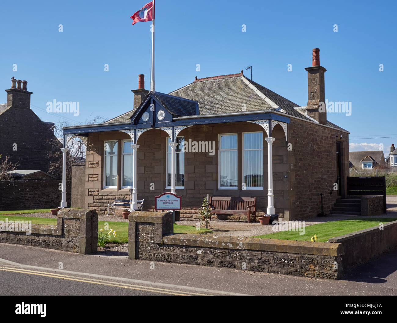 The Clubhouse of the Carnoustie Ladies Golf Club on Links Parade just