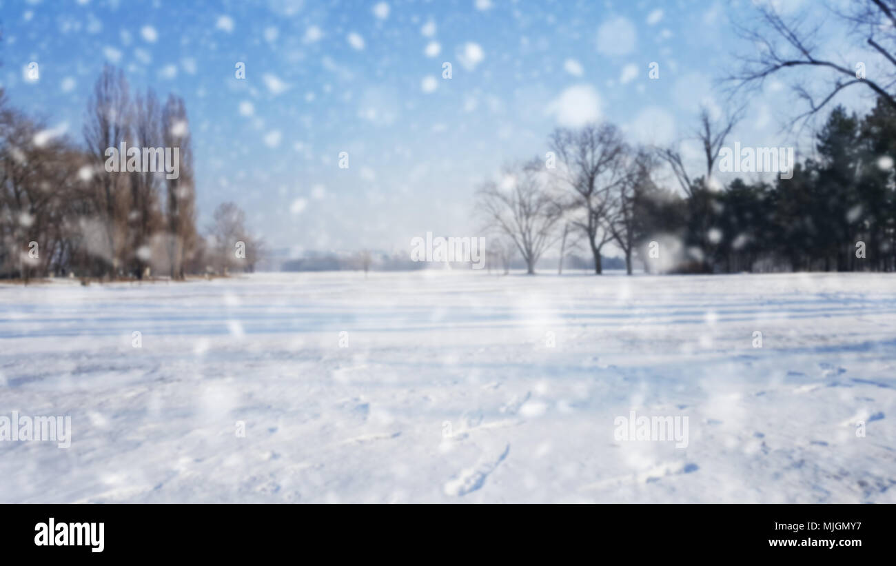 Christmas Snow Background With Falling Snow and Flakes Stock Photo - Alamy