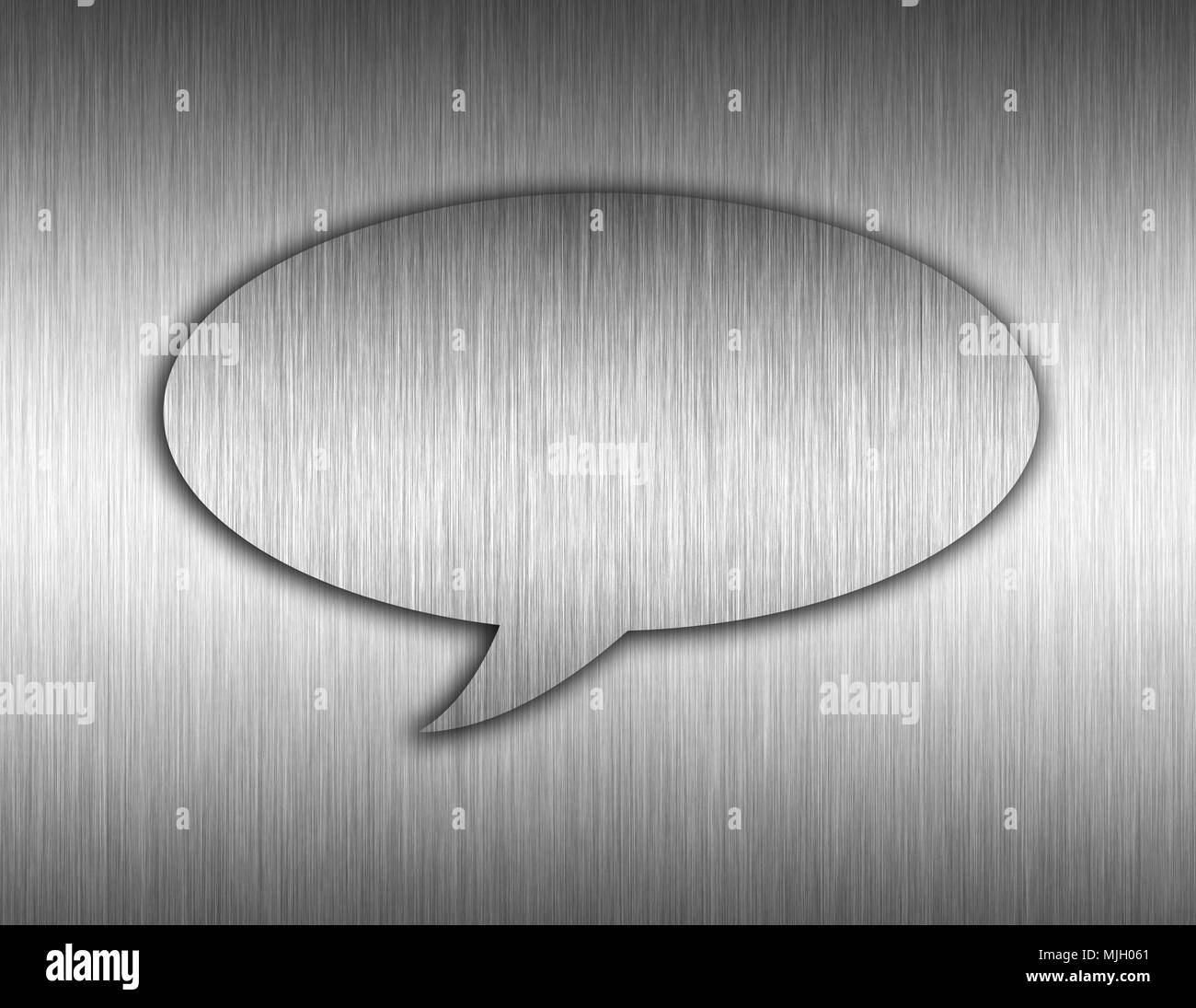Speech Metal background Stock Photo - Alamy