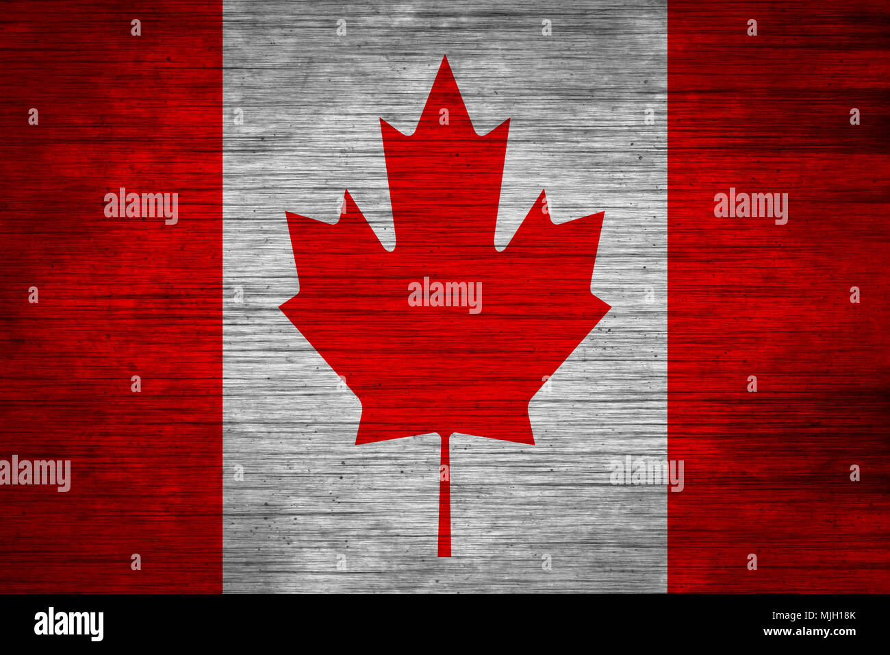 Canada flag on wood texture Stock Photo - Alamy