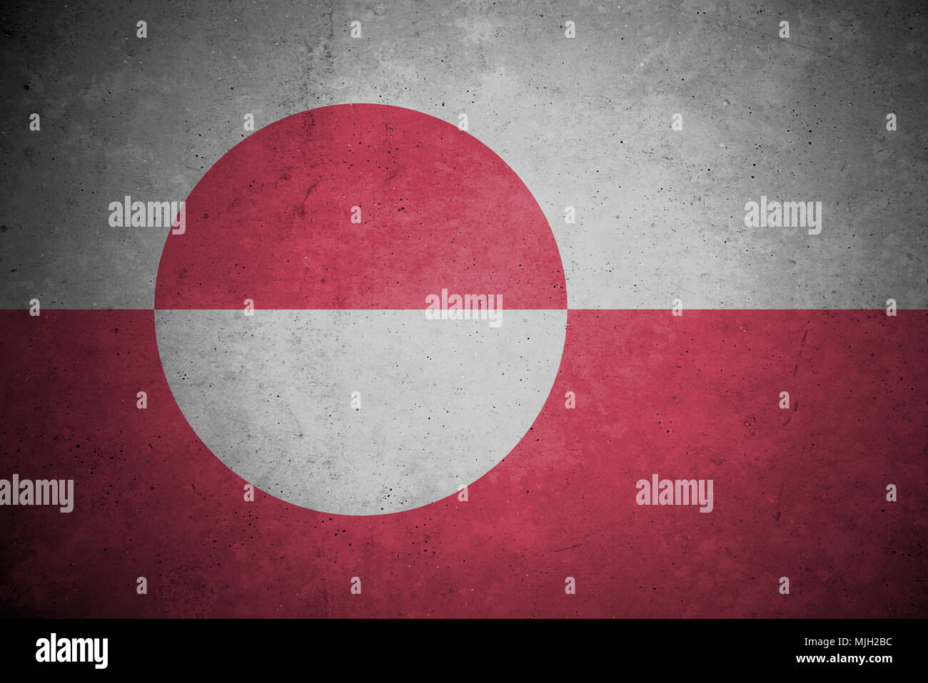 greenland flag pattern on the concrete wall Stock Photo - Alamy