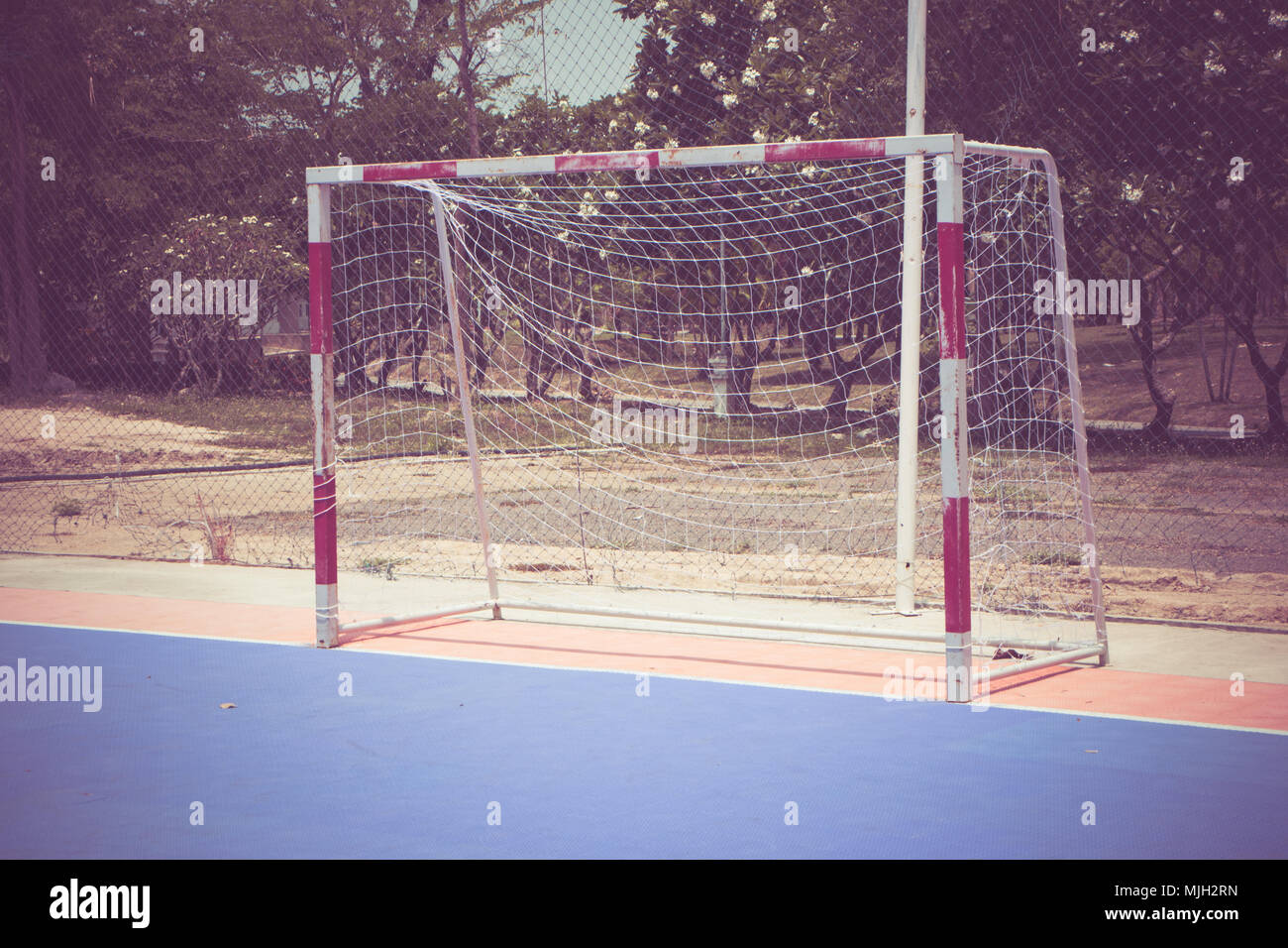 Soccer goal with filter effect retro vintage style Stock Photo: 183542905 -  Alamy