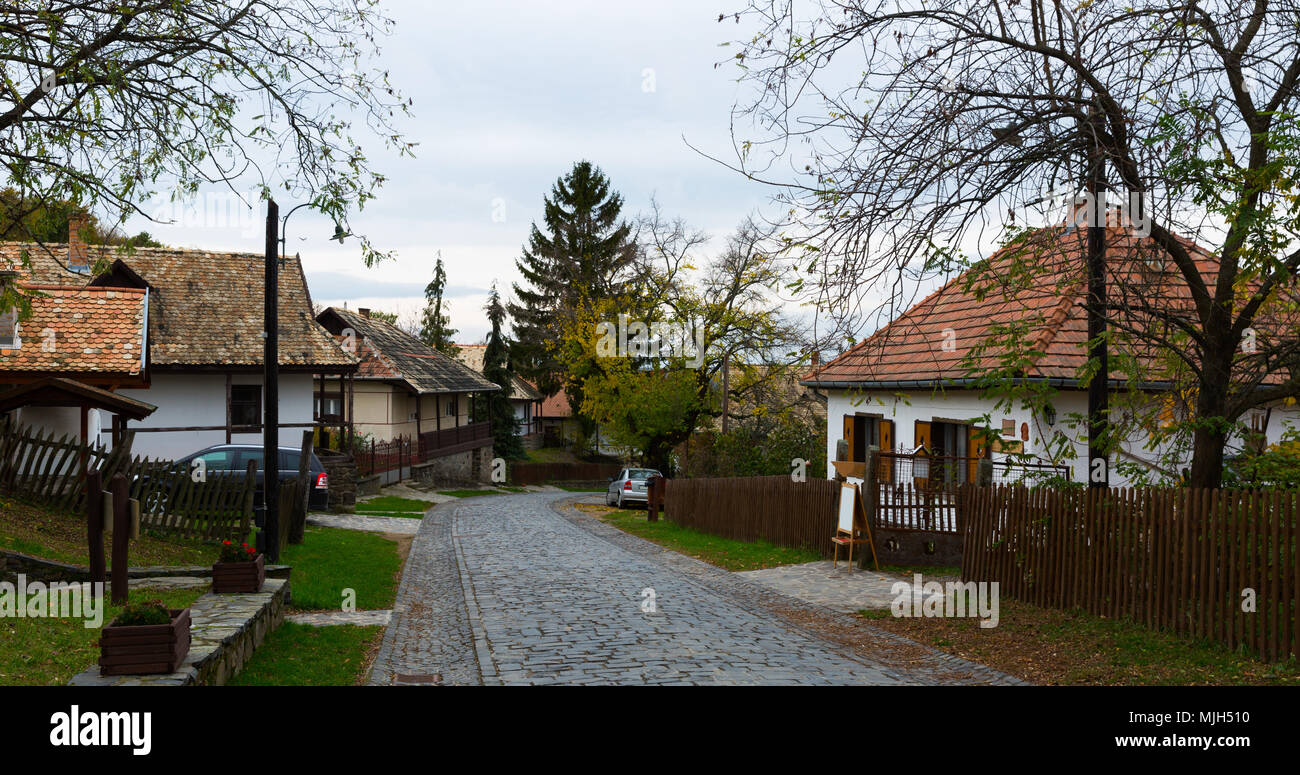 Rural landscape of ideal tourist hungarian village Holloko Stock Photo ...