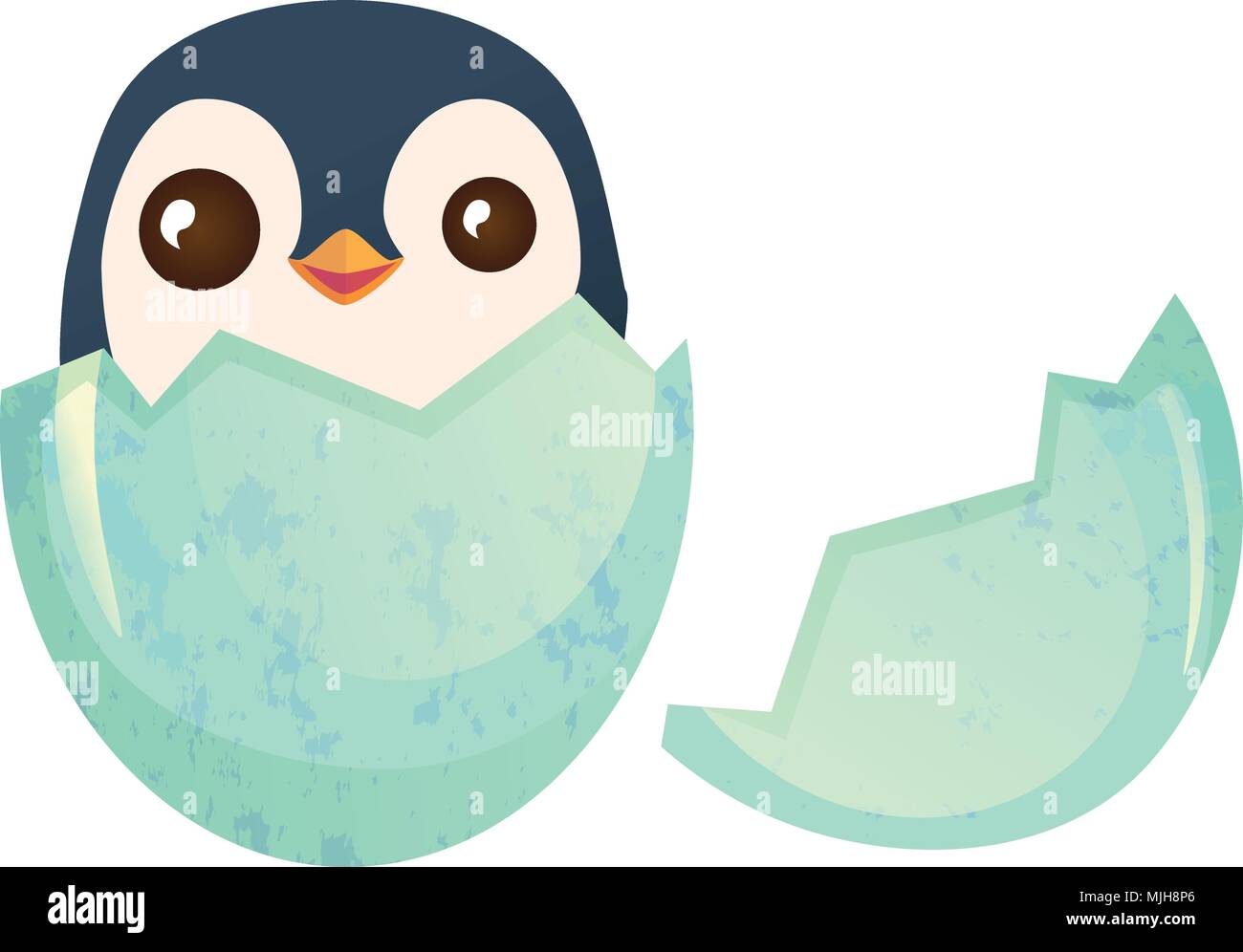 chick in egg Stock Vector