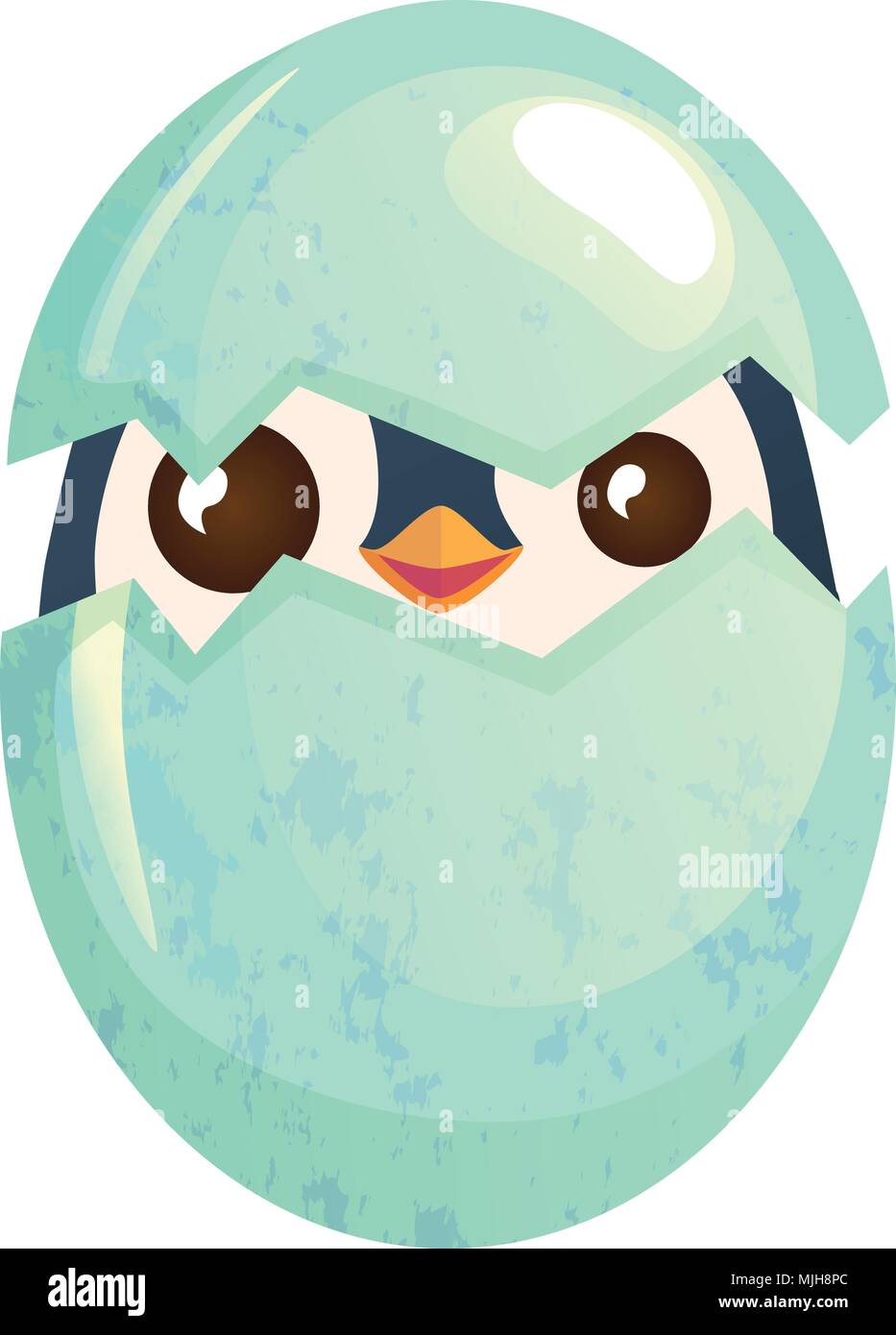 chick in egg Stock Vector