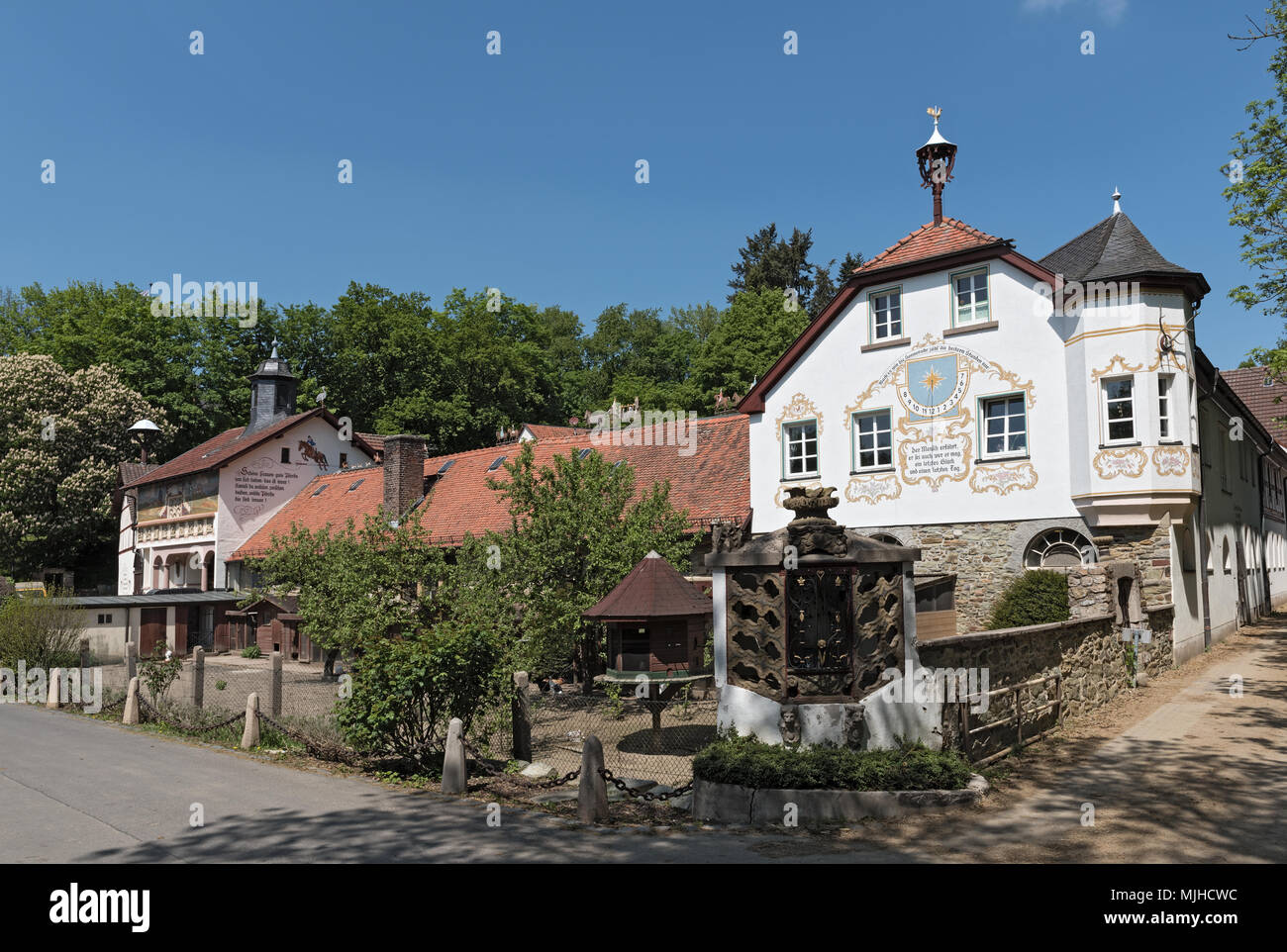 building of the former monastery and today rider court rettershof in the taunus, hesse, germany Stock Photo