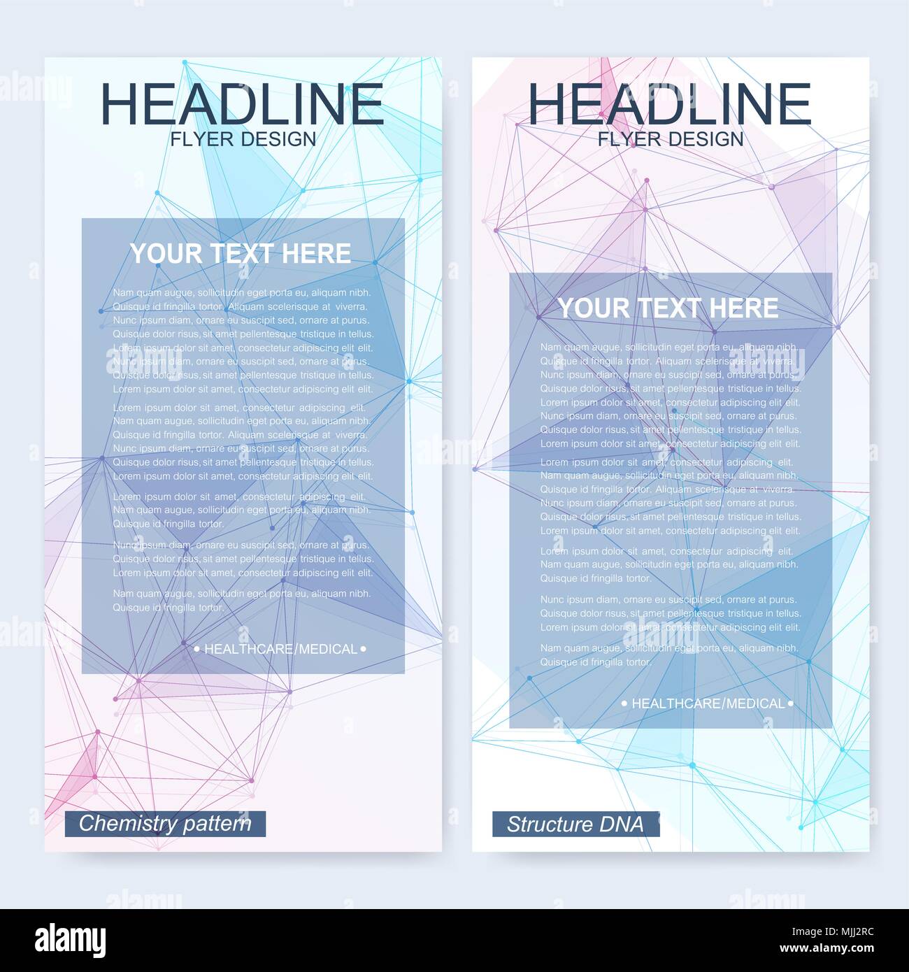 Modern set of vector flyers, banners. Geometric abstract presentation ...