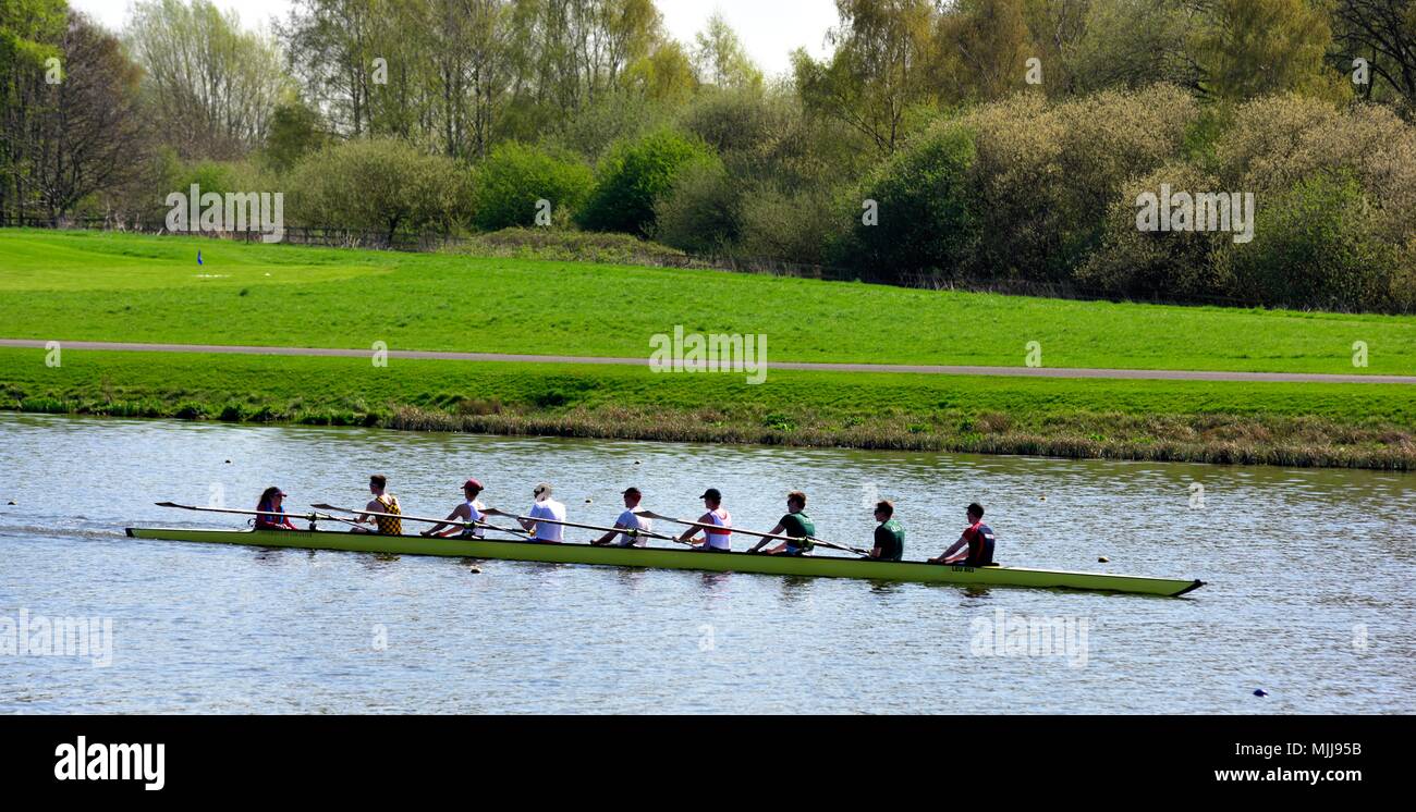 Rowing practice at the National water sports centre holme pierrepont